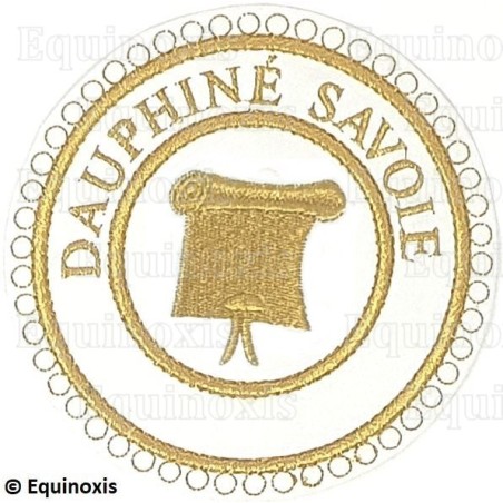Badge / Macaron GLNF – Grande tenue provinciale – Grand Orateur – Dauphiné Savoie – Brodé machine